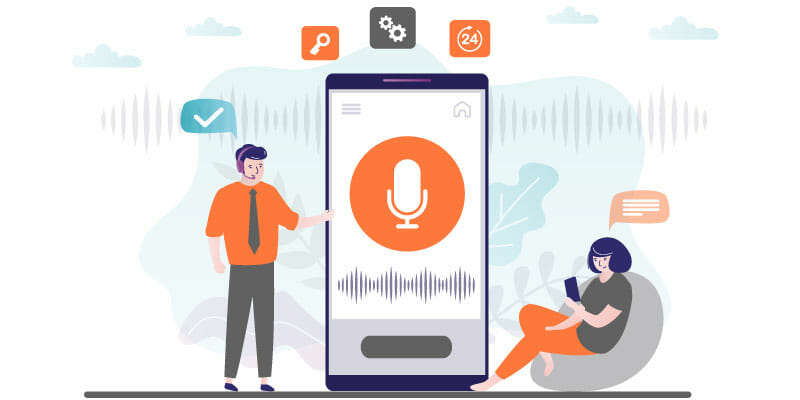Vector image of voice broadcasting service offered by Pulse Telesystems